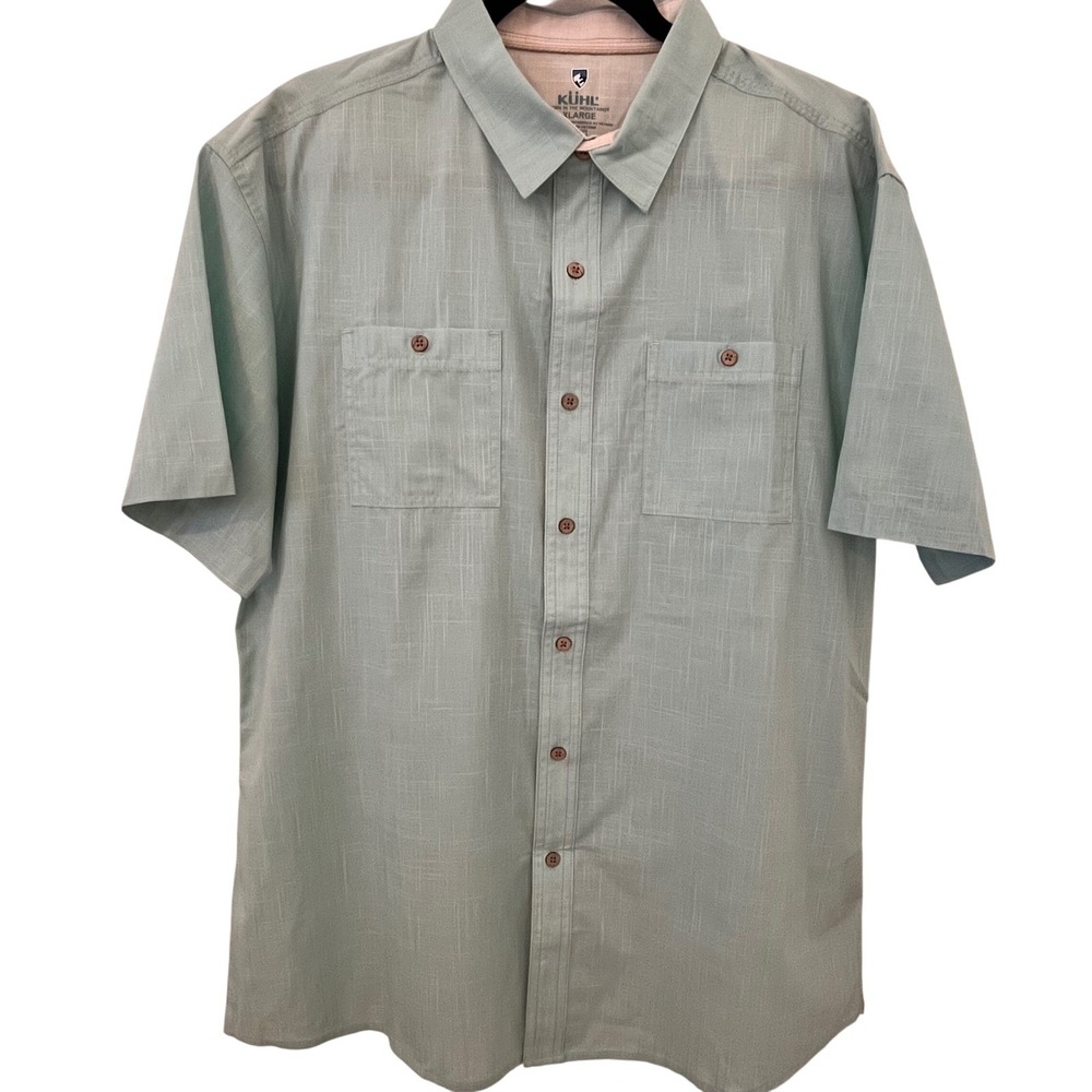 Kuhl Karib Short Sleeve‎ Button Up Shirt Medium Performance Lightweight Stretch